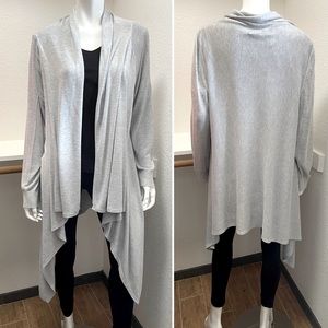 CHICO’S Harper Drape Cardigan Heather Gray | Sz 2/L/12